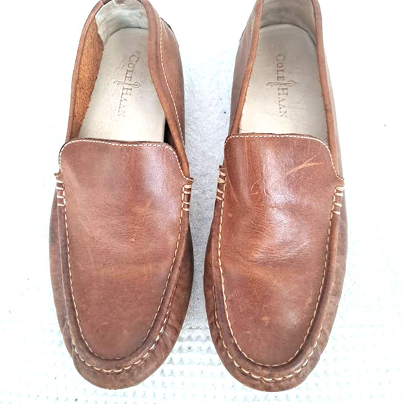 Cole Haan Other - Cole Haan Mens 10.5 Driving Loafers Brown Leather Rubber Back Sole Moccasin
